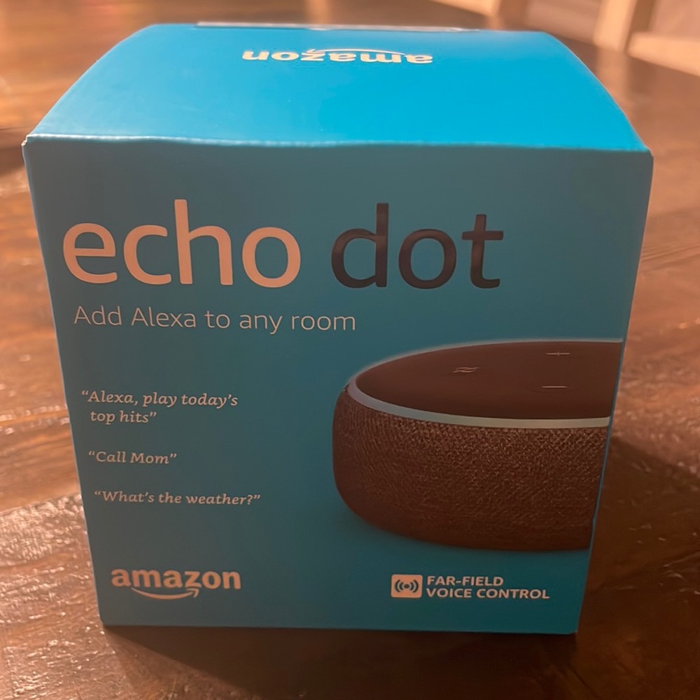 NIB, Echo Dot 3rd Generation, Amazon smart speaker